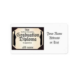 Graduate Standing Tall Diploma Label