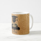Graduate Student - Class of 20XX - Gold Glitter Coffee Mug (Front Right)