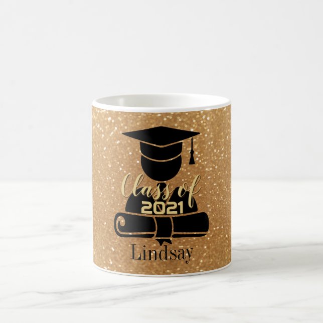 Graduate Student - Class of 20XX - Gold Glitter Coffee Mug (Center)