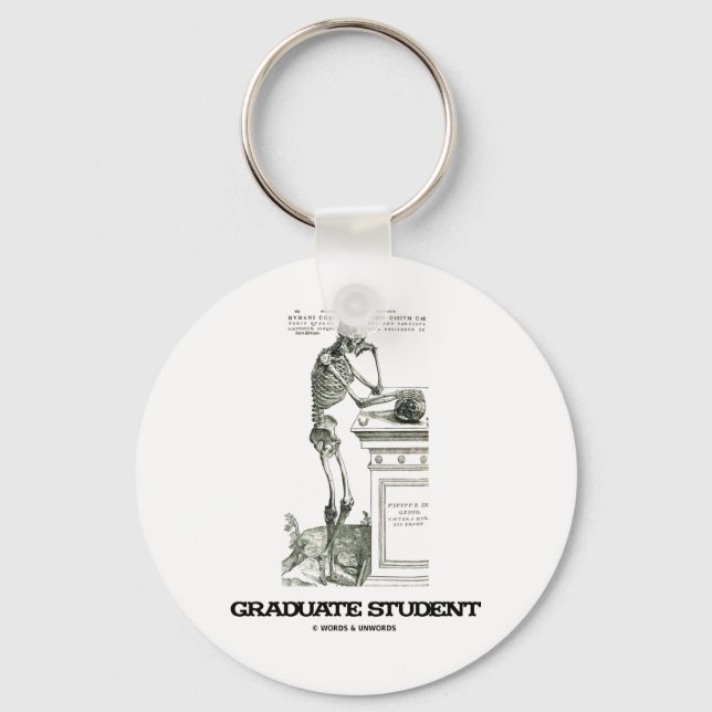 Graduate Student (Skeleton) Keychain (Front)