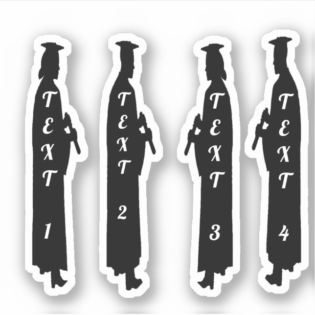 Graduate Students Standing Tall Sticker (Front)