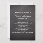 Graduate Swirly Script Chalkboard Photo Graduation Invitation (Back)