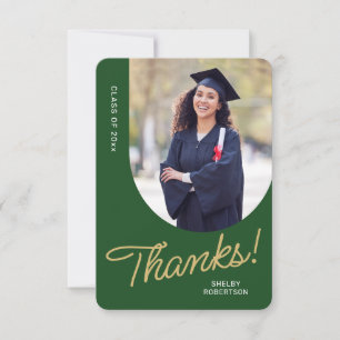 Graduate Thank You Script Arch Photo Card