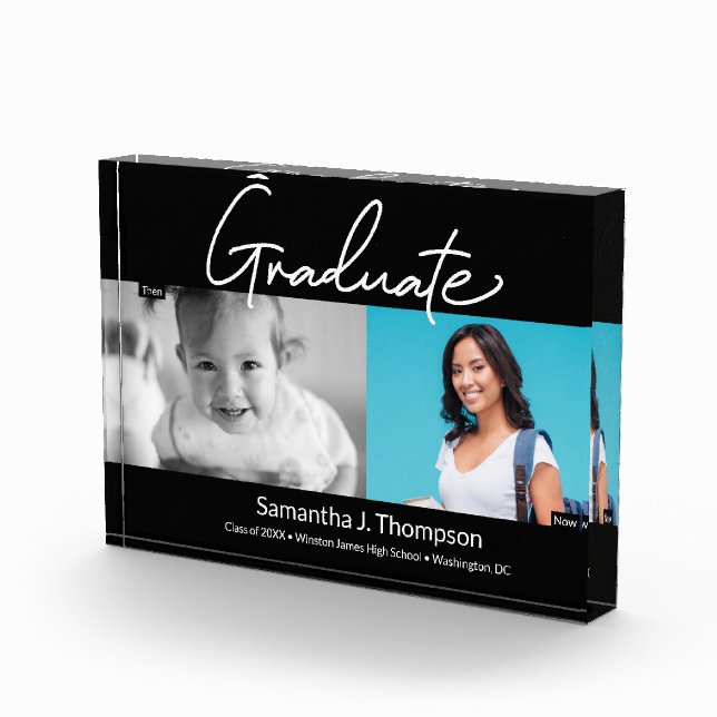 Graduate Then and Now high school Grad photo  (Right)