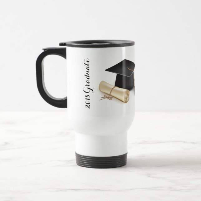 Graduate travel mug (Left)