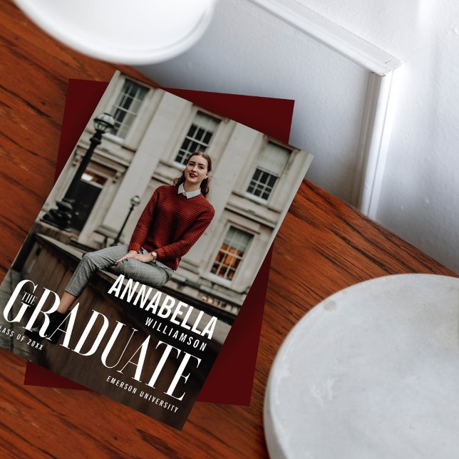 Graduate Trendy Magazine Cover Grad Announcement (Creator Uploaded)