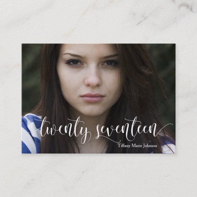 Graduate Twenty Seventeen Stay in Touch Personal Calling Card (Front)