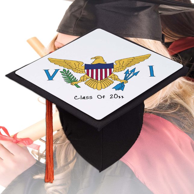 Graduate US Virgin Islands, Student hats, Flag Graduation Cap Topper (Creator Uploaded)