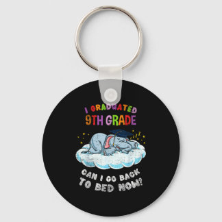 Graduated 9th grade elephant funny graduation keychain