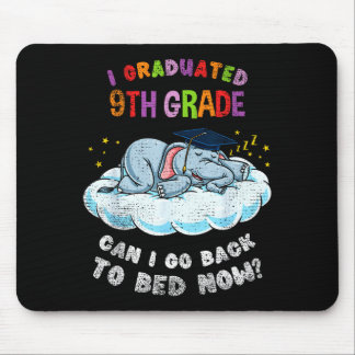 Graduated 9th grade elephant funny graduation mouse pad