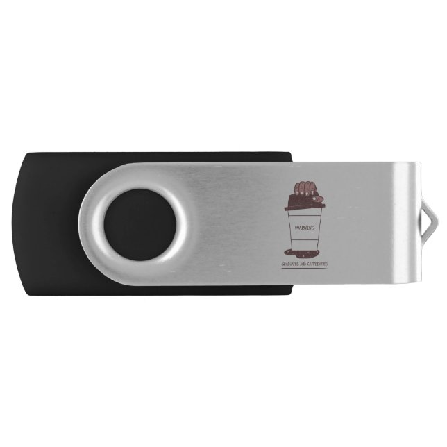 Graduated And Caffeinated Flash Drive (Front)