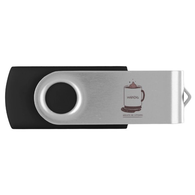 Graduated And Caffeinated Flash Drive (Front)