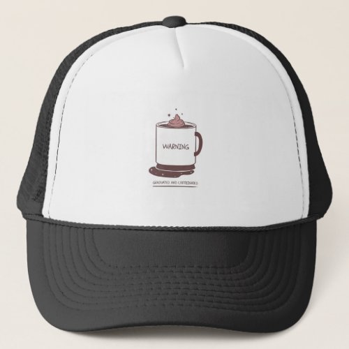 Graduated And Caffeinated Trucker Hat