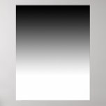 Graduated Black To White Poster For Photography at Zazzle