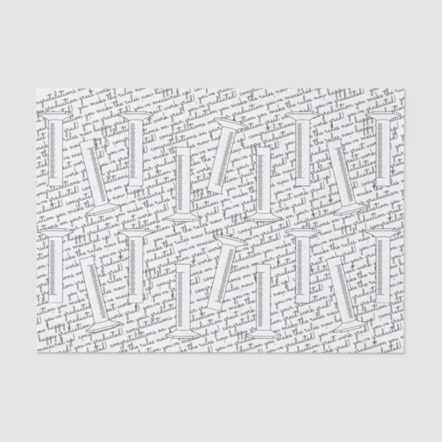 Graduated Cylinder Happy Graduation Tissue Paper 2 (Front)