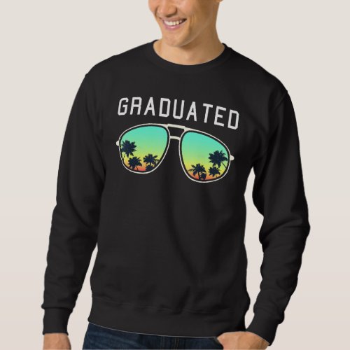 Graduated Graduation Palm Tree Sunglasses  3 Sweatshirt