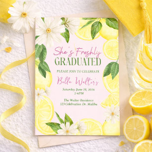 Graduated Party   Lemon Graduation   Summer Grad Invitation