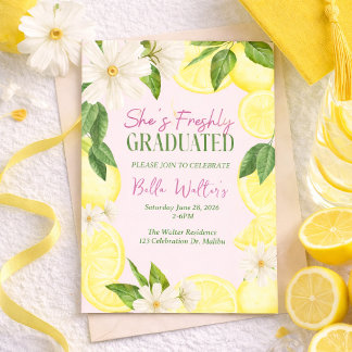 Graduated Party | Lemon Graduation | Summer Grad Invitation