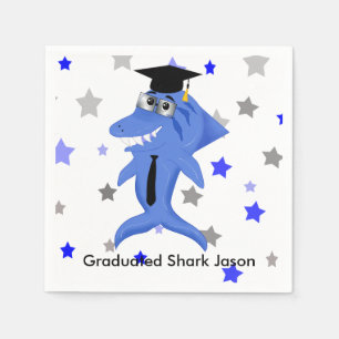Graduated Shark party Paper Napkins