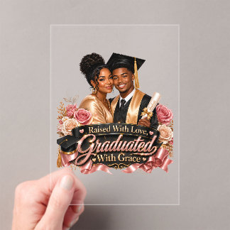Graduated With Grace Son Acrylic Invitations