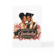 Graduated With Grace Son Folded Greeting Card