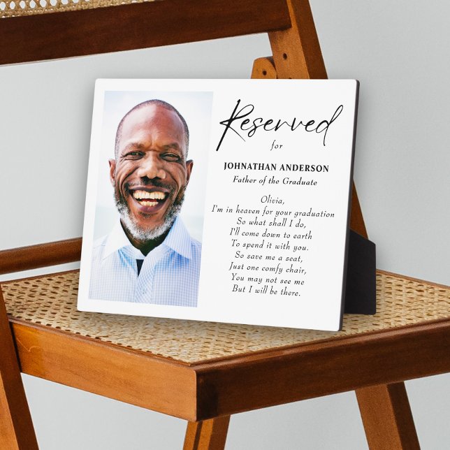 Graduate's Father In Heaven For Graduation Photo Plaque (Creator Uploaded)