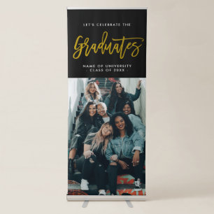 Graduates Group Photo Graduation Party Retractable Banner