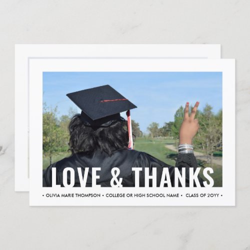Graduates New Address Graduation Love  Thanks Thank You Card