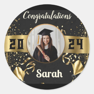 Graduate's Pride: Personalized Photo Stickers