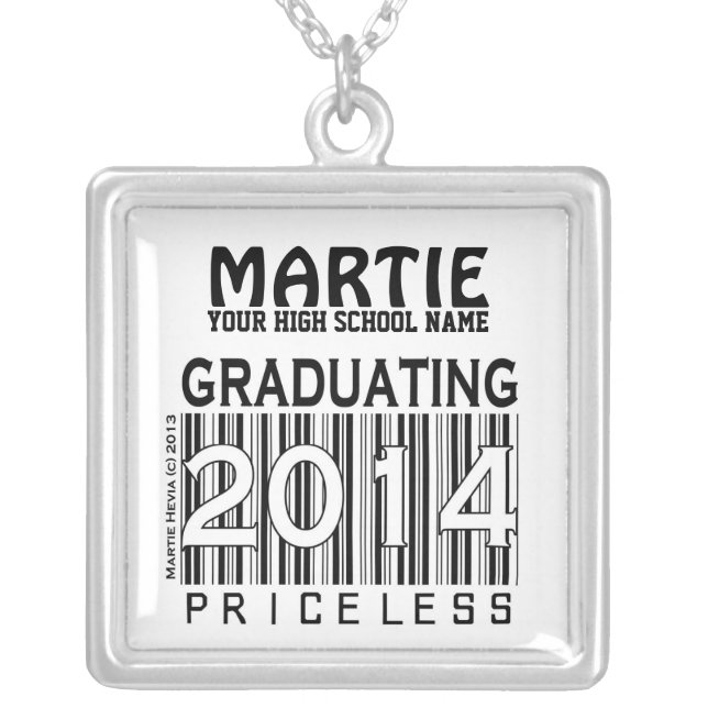 Graduating 2014: Priceless (Personalize) Necklace (Front)