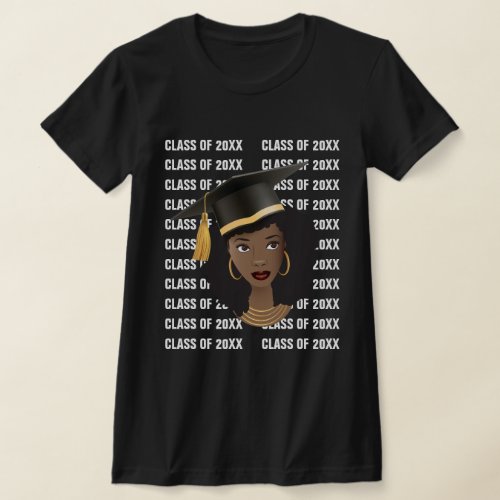 Graduating Class of 20XX Black Woman T_Shirt