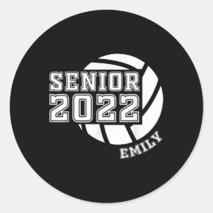 Graduating Class of  Senior Volleyball Team Player Classic Round Sticker