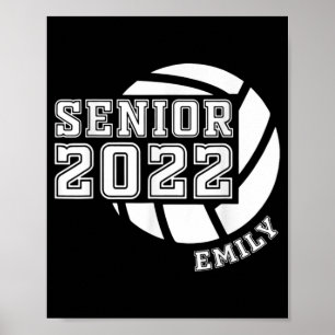 Graduating Class of Senior Volleyball Team Player Poster