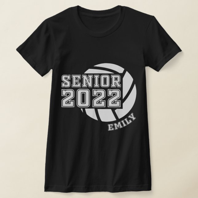 Graduating Class of  Senior Volleyball Team Player T-Shirt (Laydown)