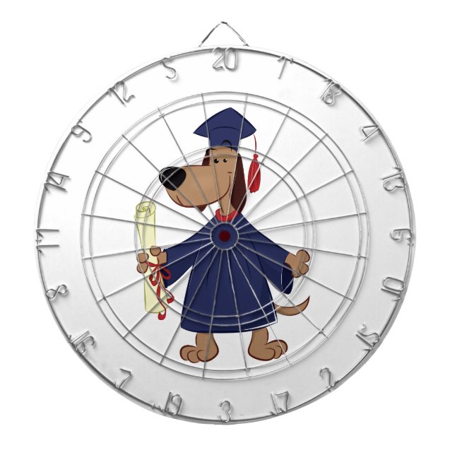 Graduating dog clipart dart board (Front)