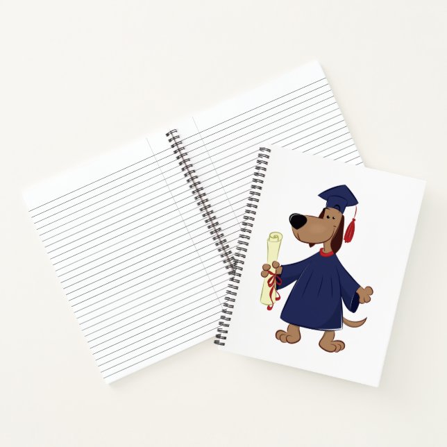 Graduating dog clipart notebook (Inside)