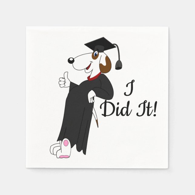 Graduating Dog Napkins (Front)