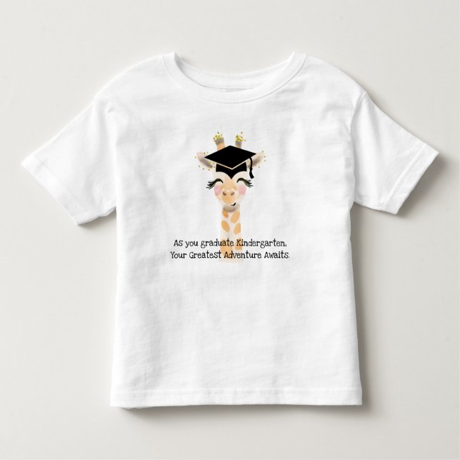Graduating Giraffe Jersey T-Shirt (Front)