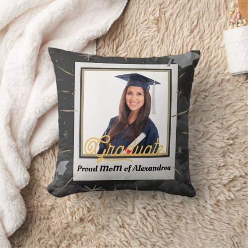 Graduating Graduate Class Proud Family Custom Throw Pillow