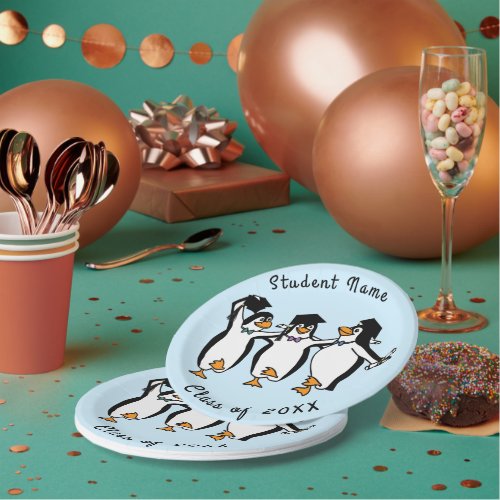 Graduating Penguins Paper Plates