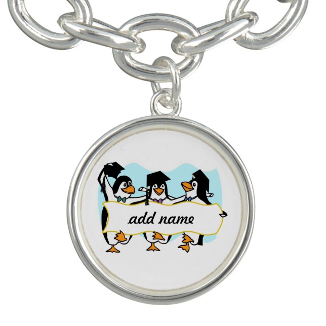 Graduating Penguins w/Banner Bracelet (Design)