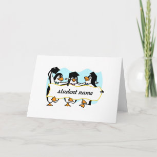 Graduating Penguins w/Banner Card