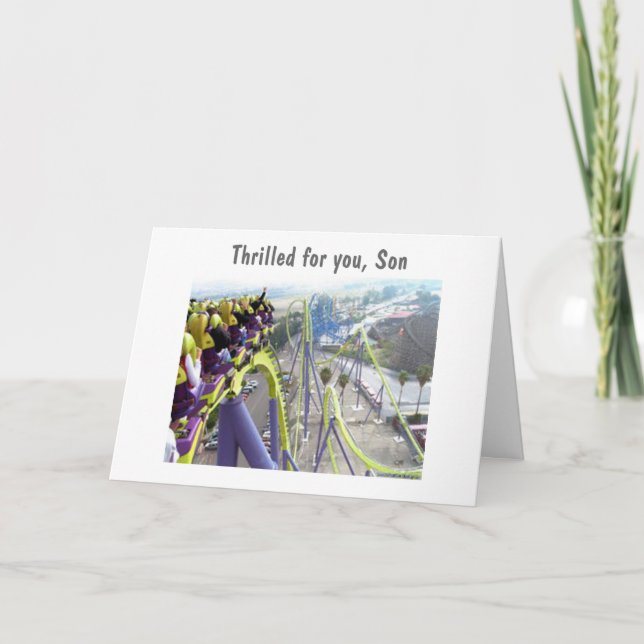 GRADUATING SON - FROM SINGLE PARENT CARD (Front)