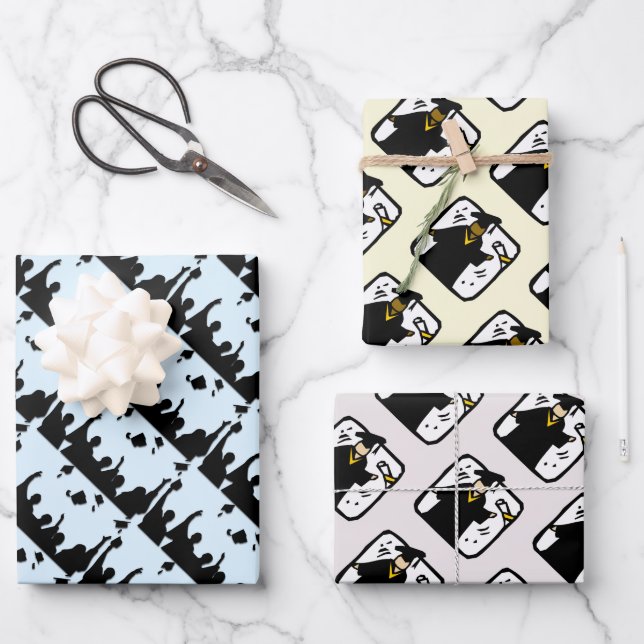 Graduating Students Graduation  Wrapping Paper Sheets (Front)