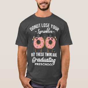 Graduating Twins Funny Preschool Graduation Funny T-Shirt