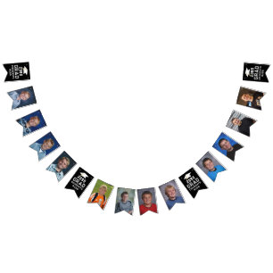 Graduation 12 Photos Class Year Custom Color Bunting Flags