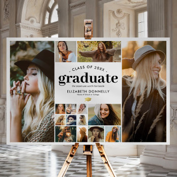 Graduation 15 Photo Collage Foam Board by special_stationery at Zazzle