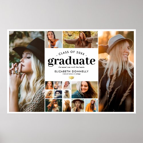 Graduation 15 Photo Collage Poster