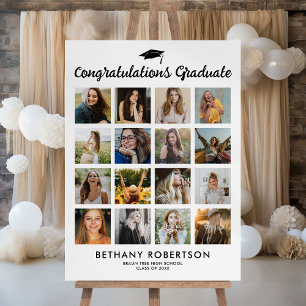 Graduation 16 Photo Collage Congratulations Foam Board