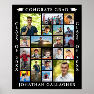 Graduation 19 Photo Collage Congrats Grad Poster